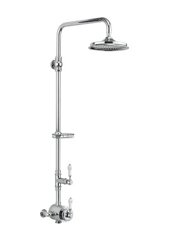 Stour Thermostatic Exposed Shower Valve Single Outlet & Soap Basket